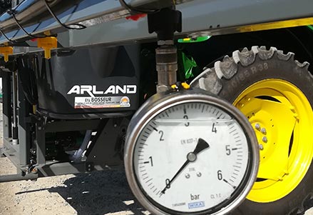 Vérification de la pression d'un pulvérisateur